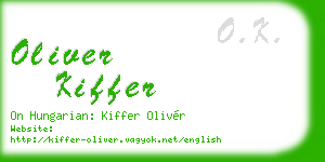 oliver kiffer business card