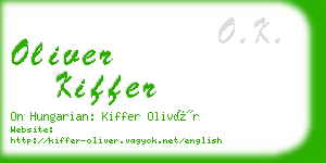 oliver kiffer business card